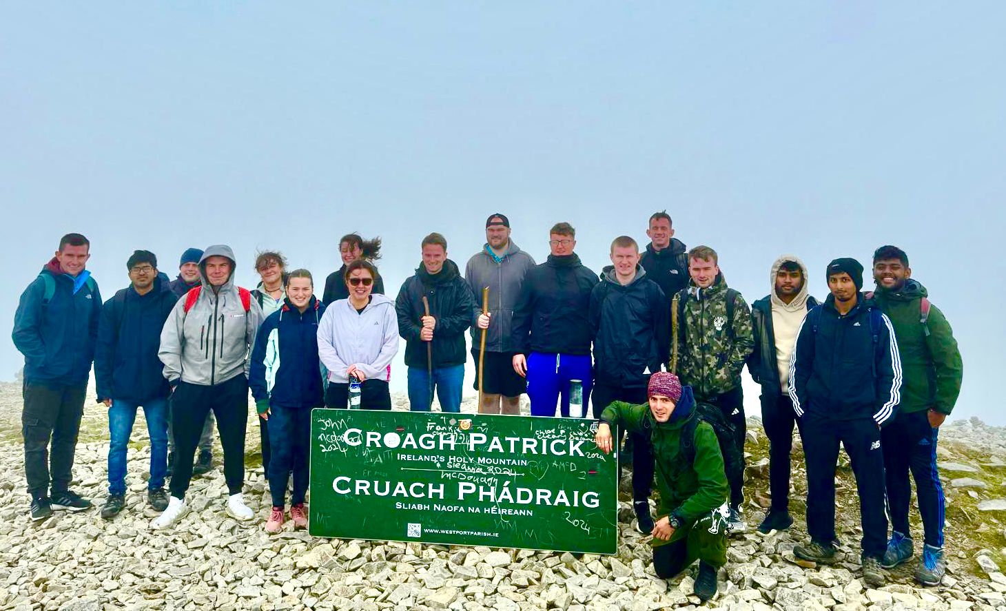 Group at summit of Croagh Patrick