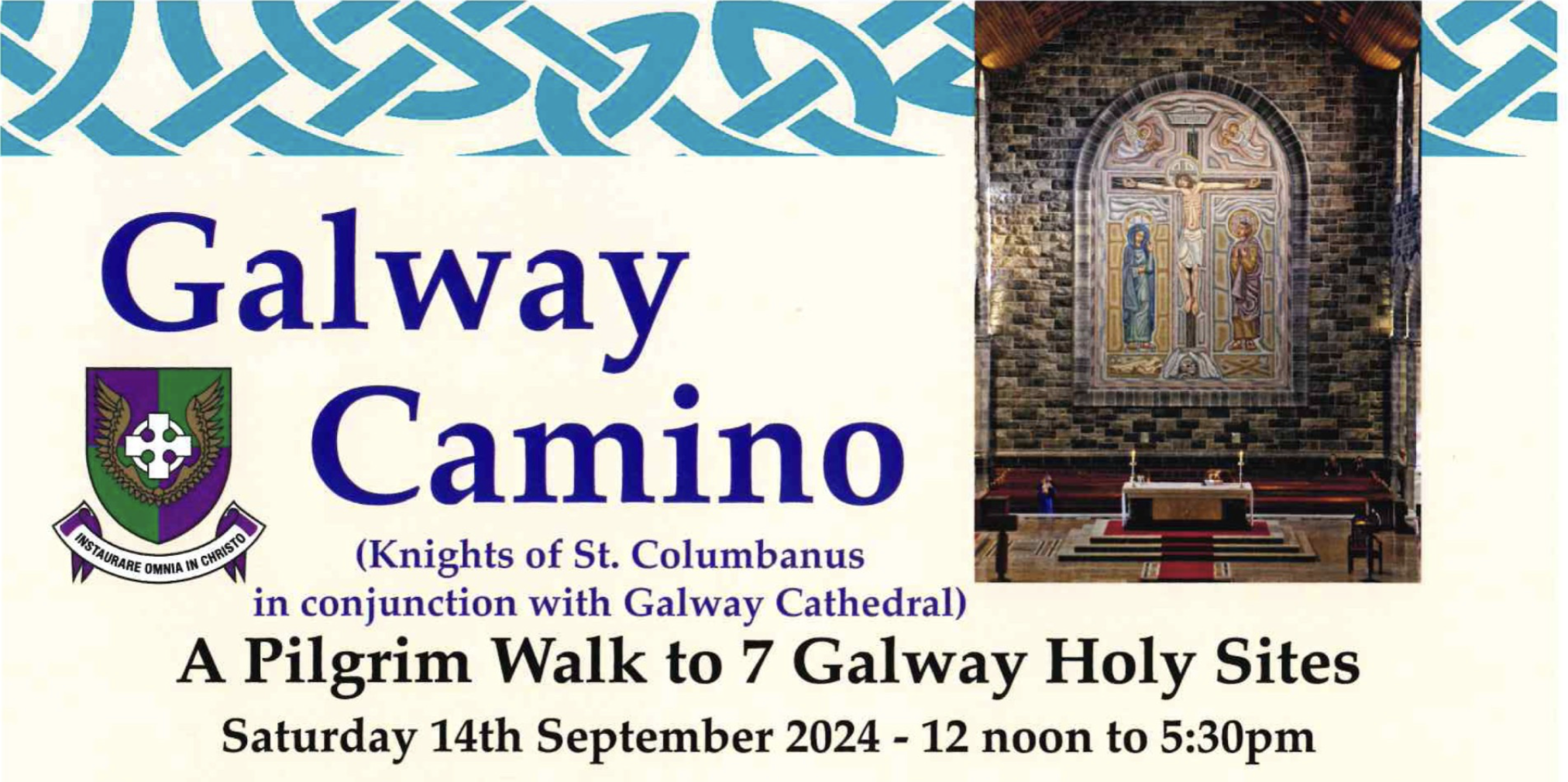 Galway Camino Text and photo of mosaic