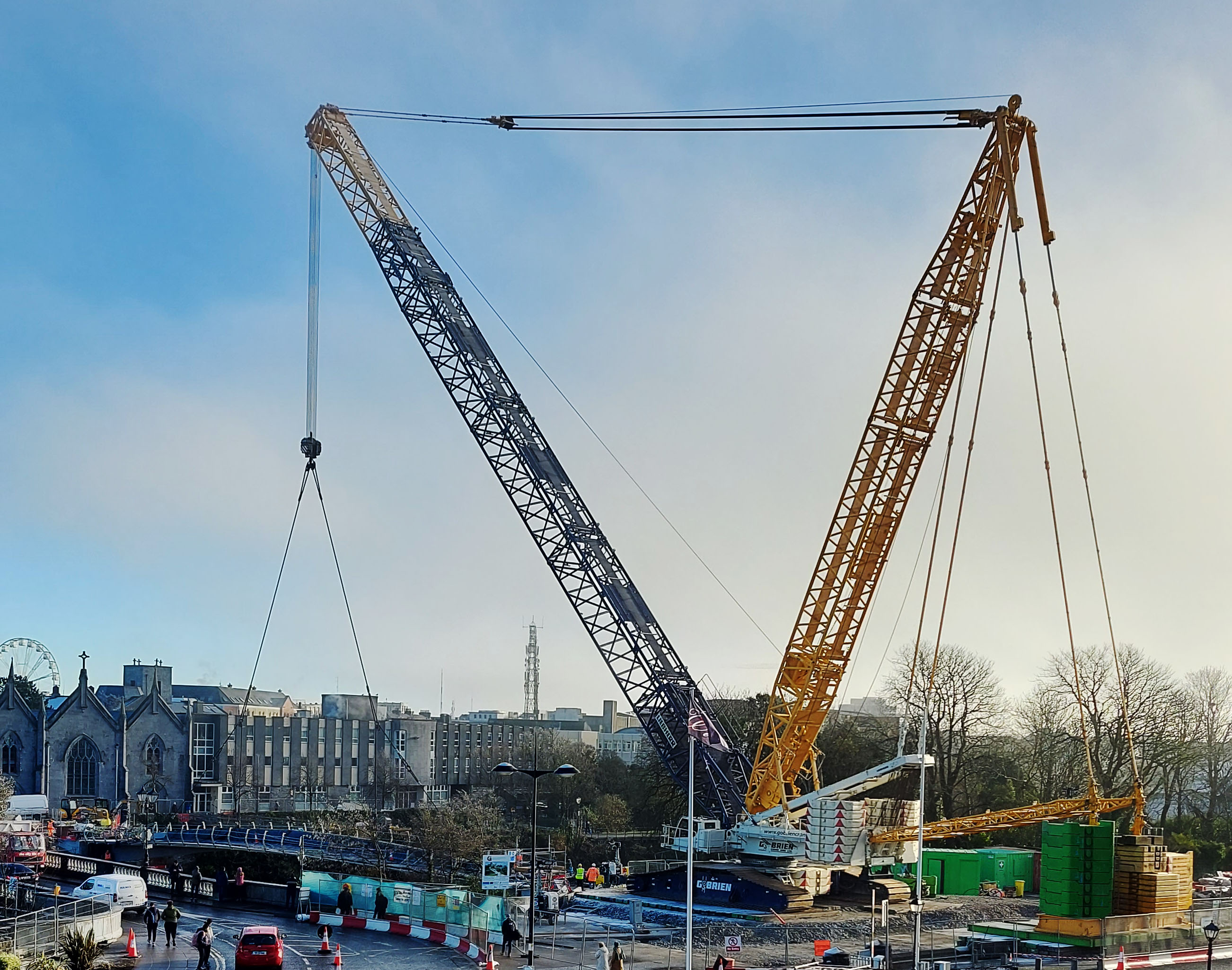 bridge and cranes